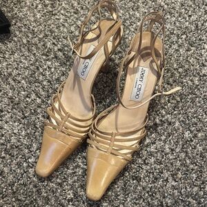 Jimmy Choo Tan Strappy Heels